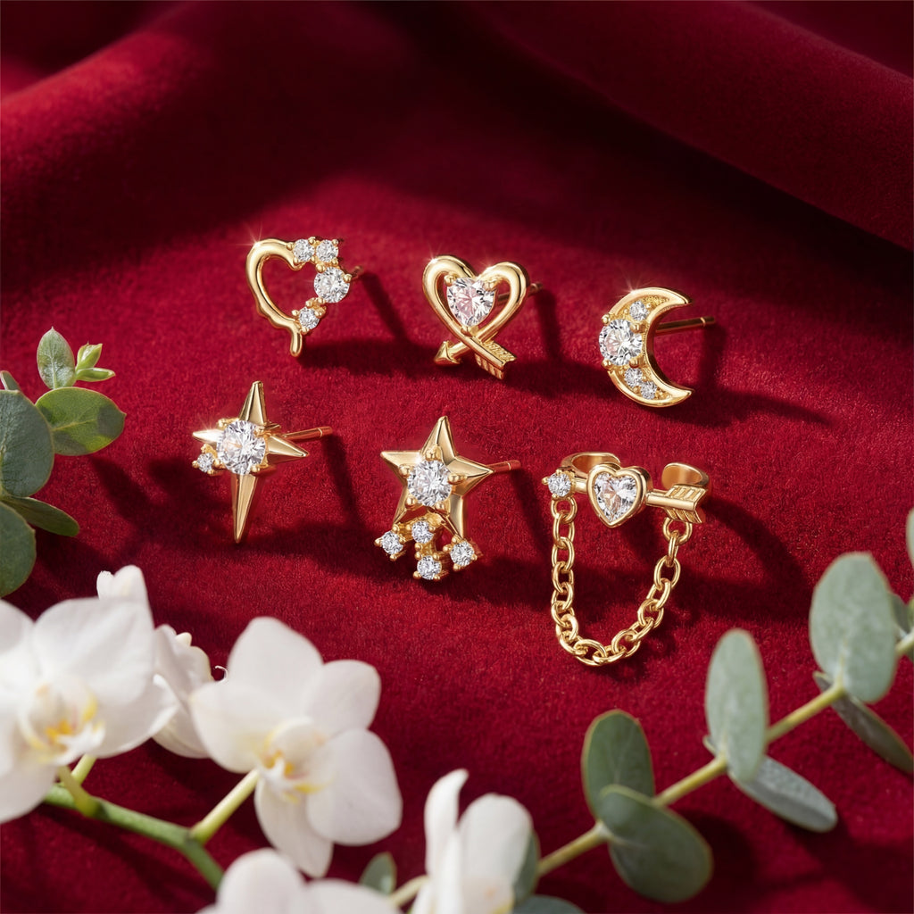 Korean Midnight Muse Mini Stud Set : YUFSER388
