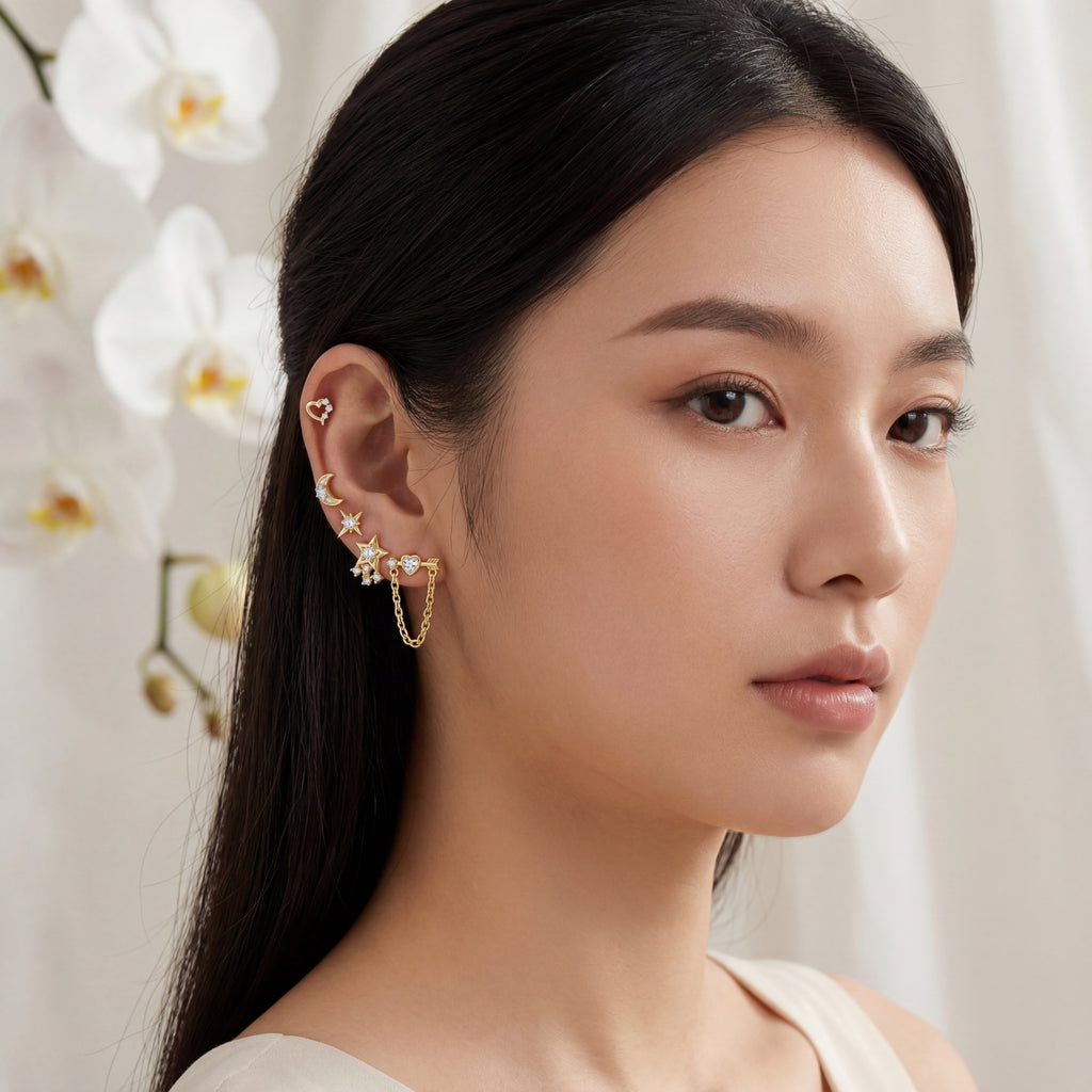 Korean Midnight Muse Mini Stud Set : YUFSER388