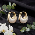 Korean Golden Crescent Marble Hoop
