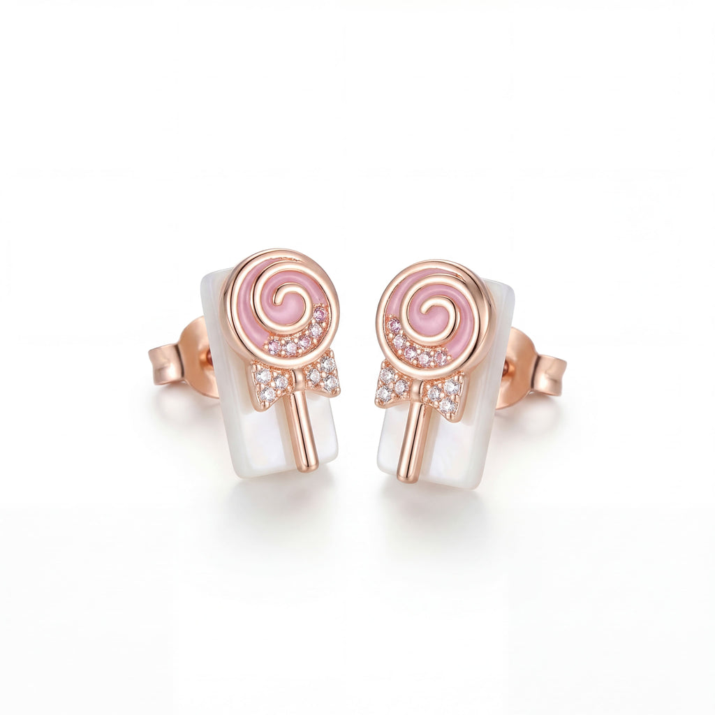 Korean Lollipop Bow Studs