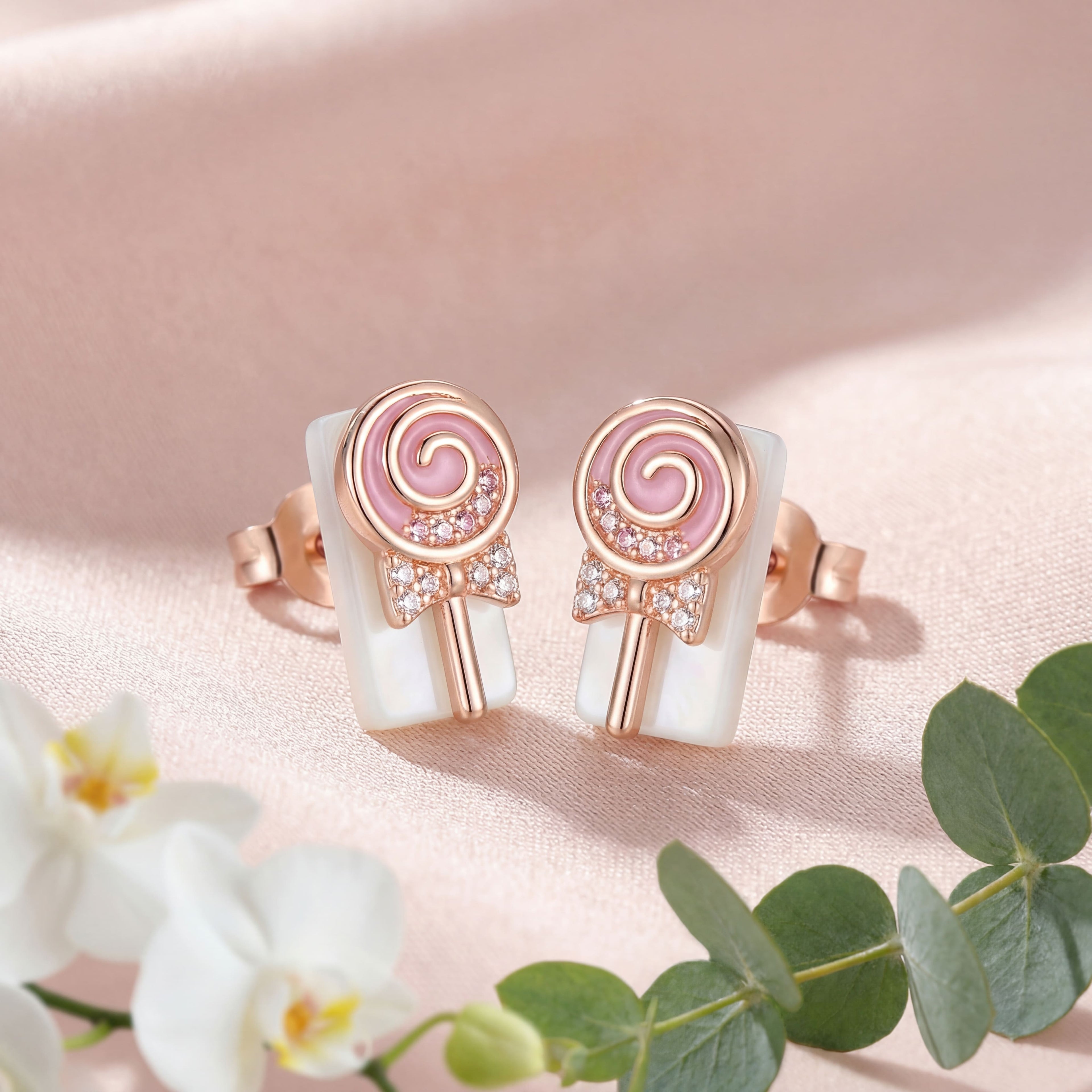Korean Lollipop Bow Studs
