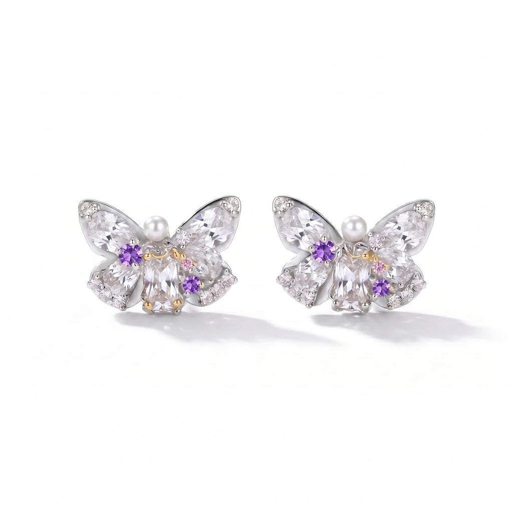 Crystal Butterfly Studs : YUFSER403