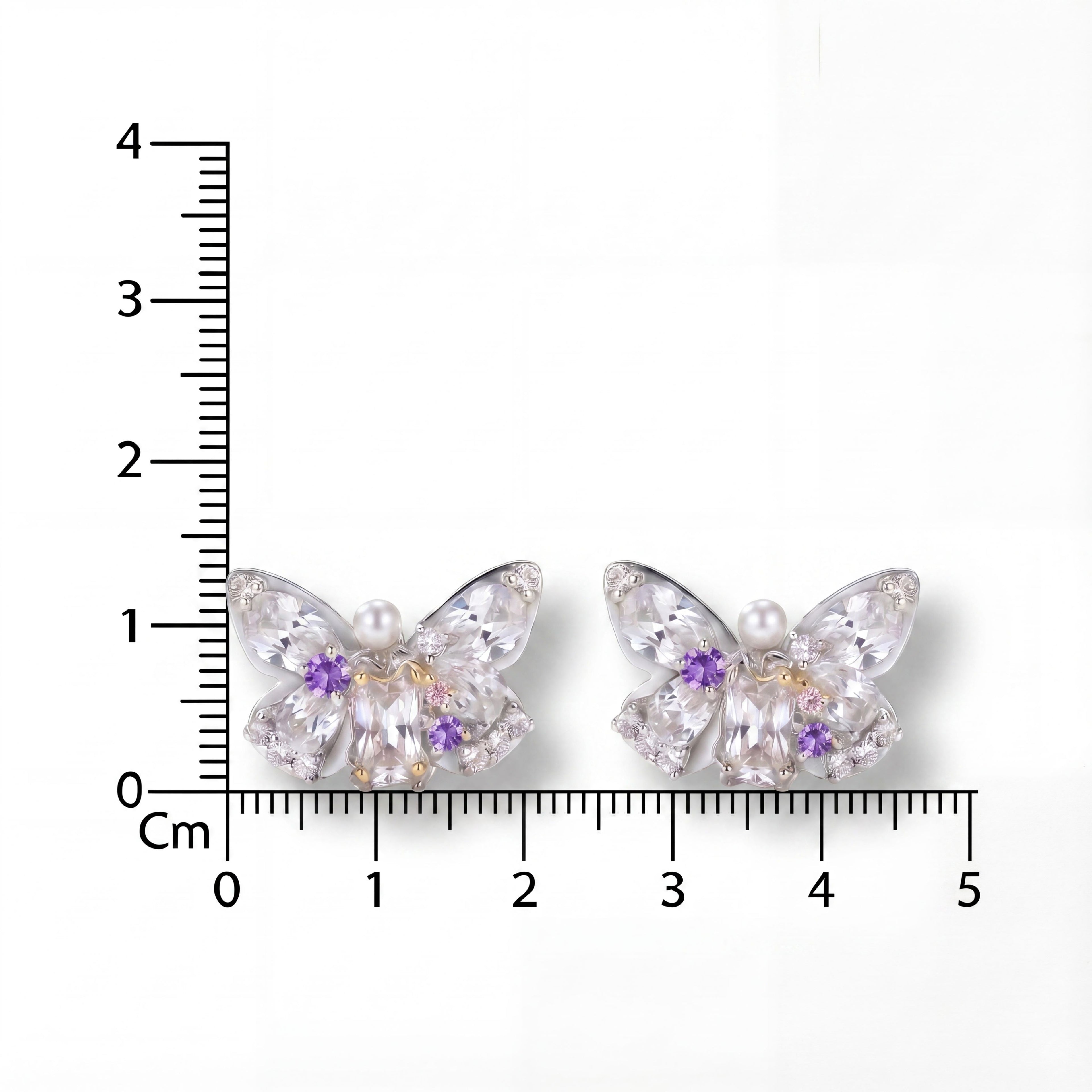 Crystal Butterfly Studs : YUFSER403