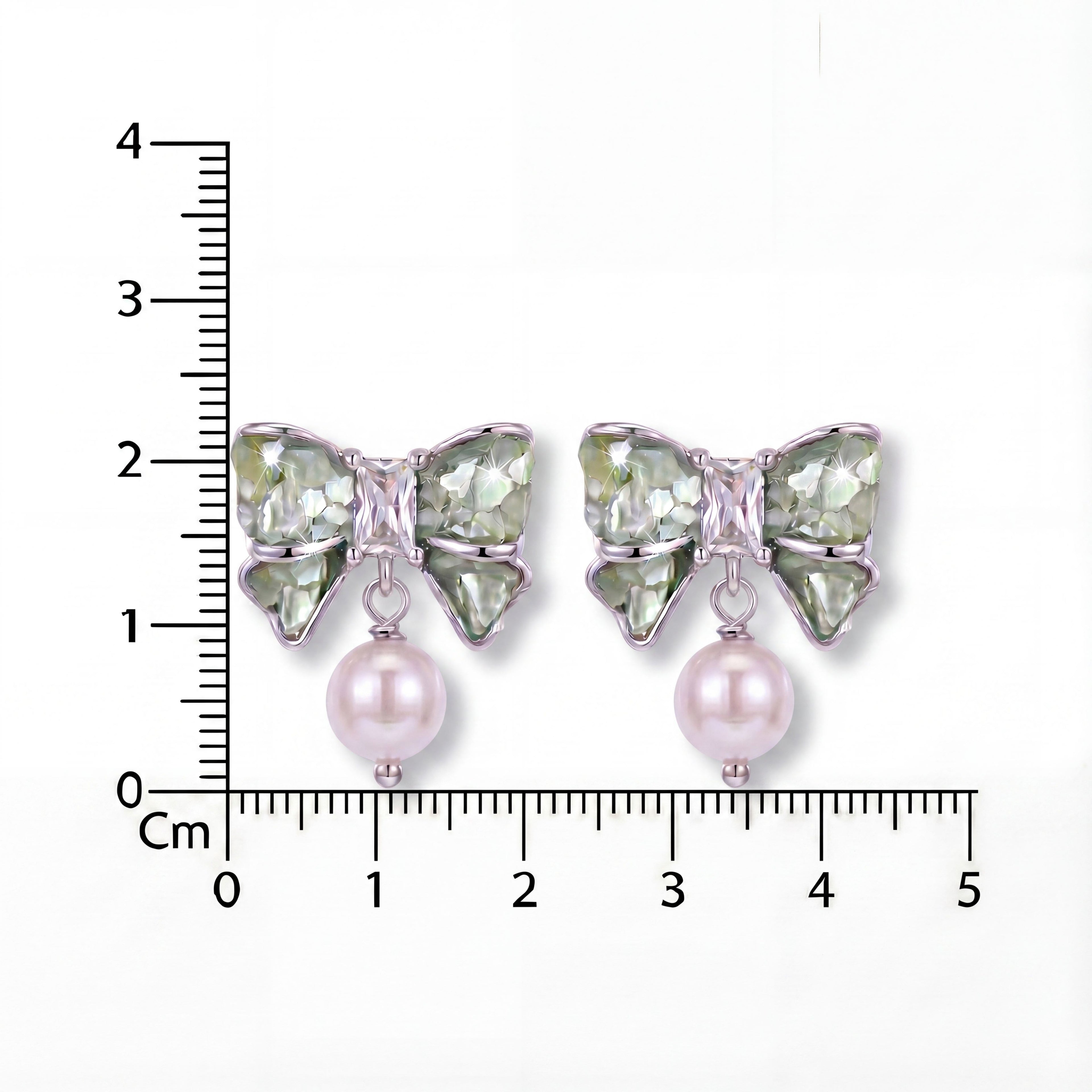 Ribbon Bow & Pearl Drops : YUFSER402
