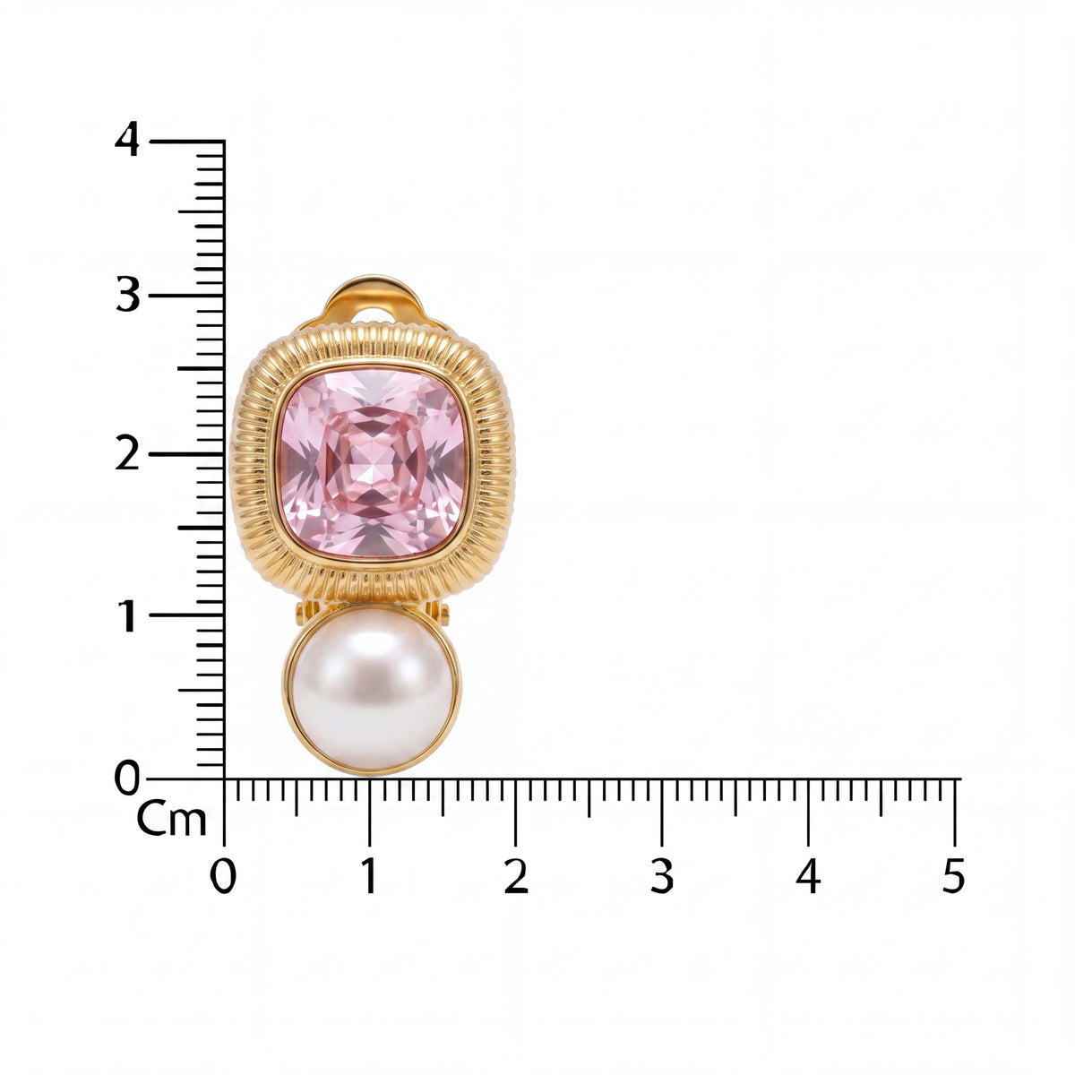 Blushing Halo Gem & Pearl Cuff : YUFSER203