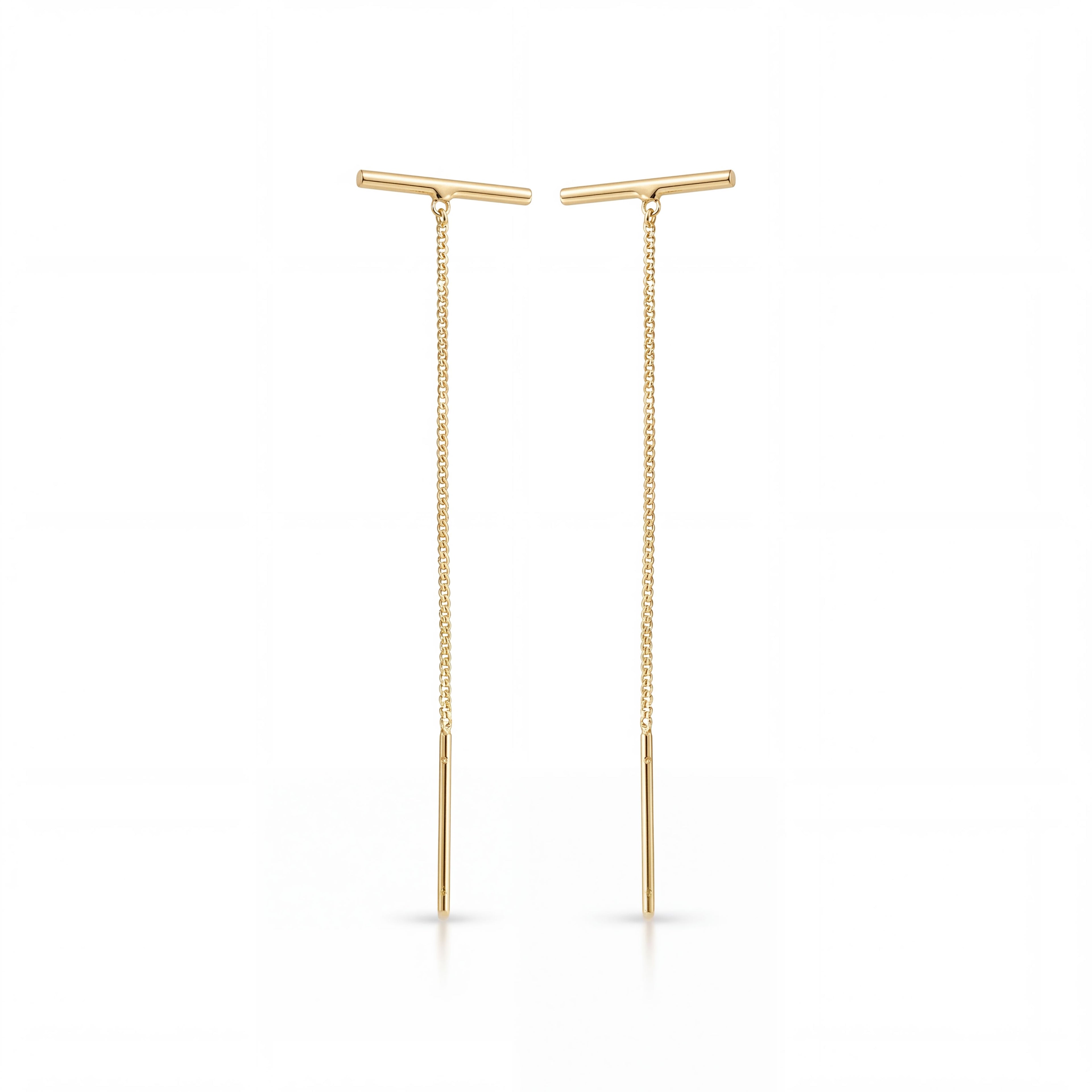 Korean Parallel Gold Threader Earrings