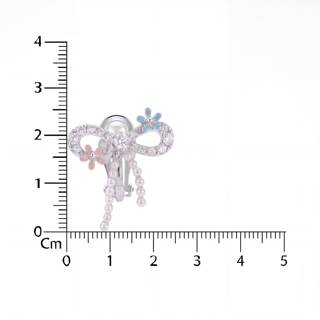 Korean Fairy Dust, Bow Ear Clip-Ons