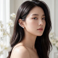 Korean Argent Fluidity Teardrop Left Ear Cuff