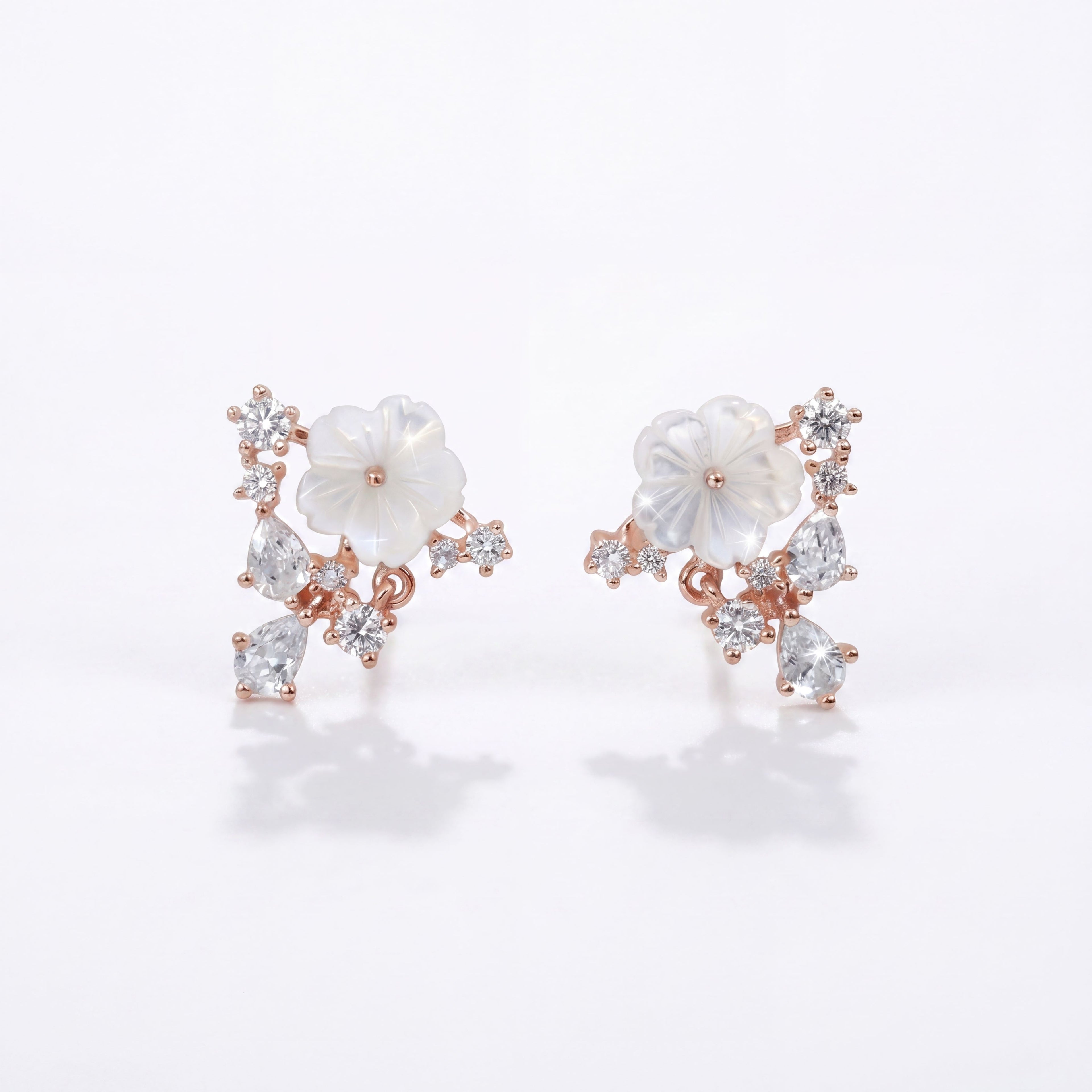 Luminious Flower Studded Earrings