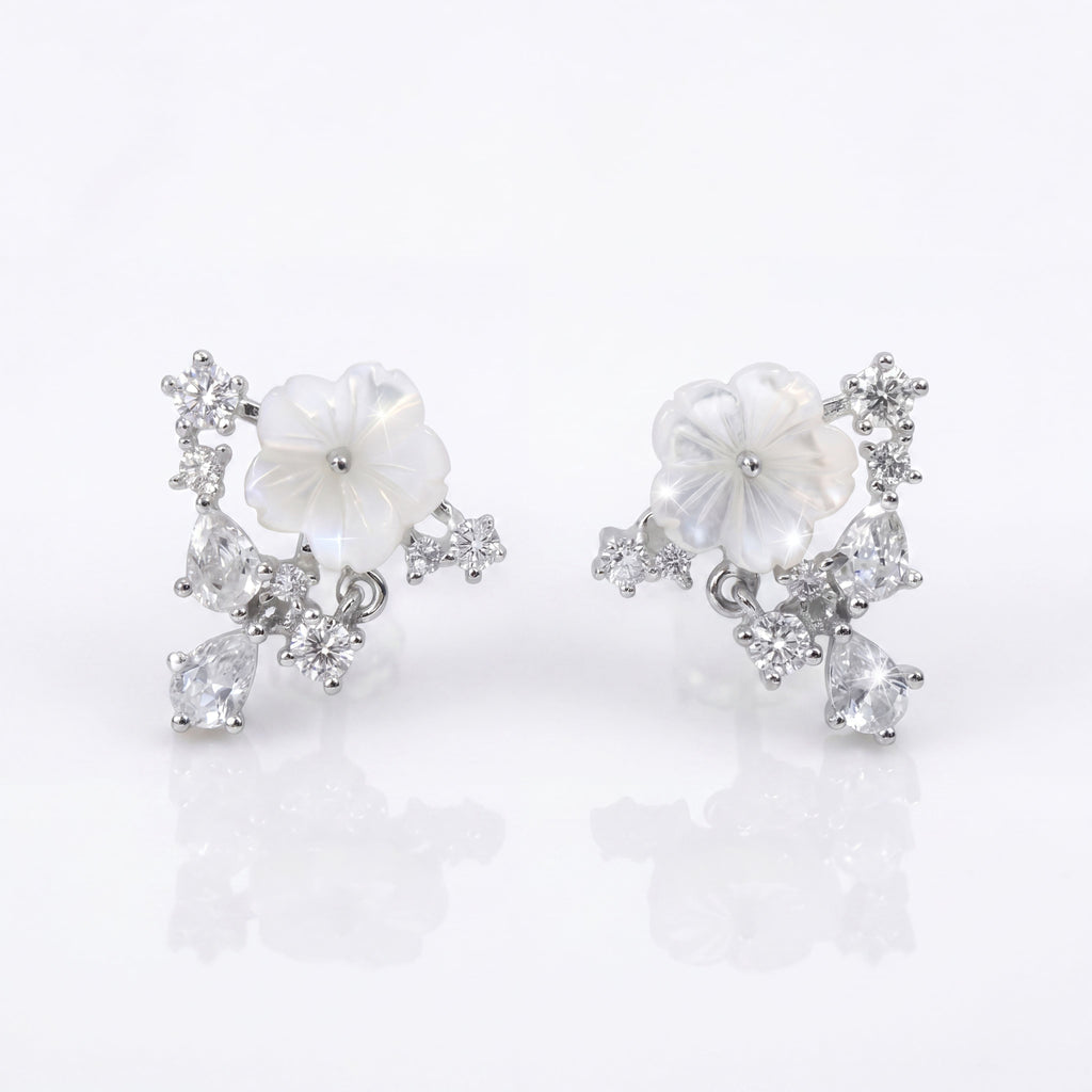 Luminious Flower Studded Earrings