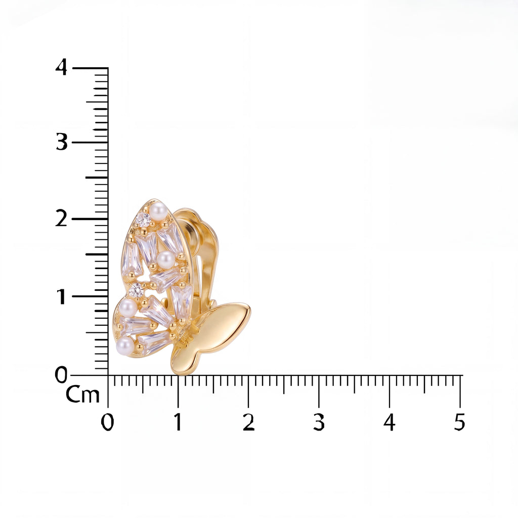 Korean Mariposa Garden Pearl Studs