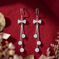 Korean Moonlight Bow Cascade Earrings
