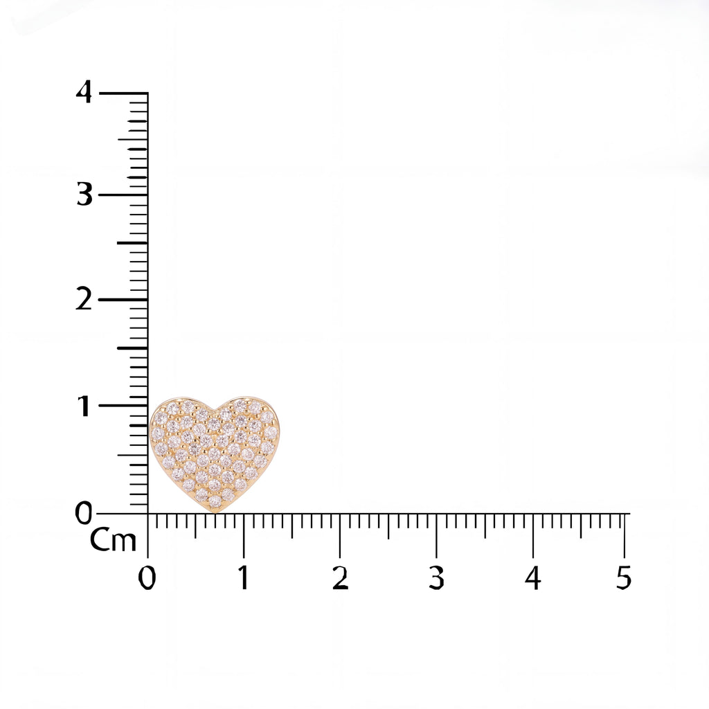 Korean Golden Love Pave Studs