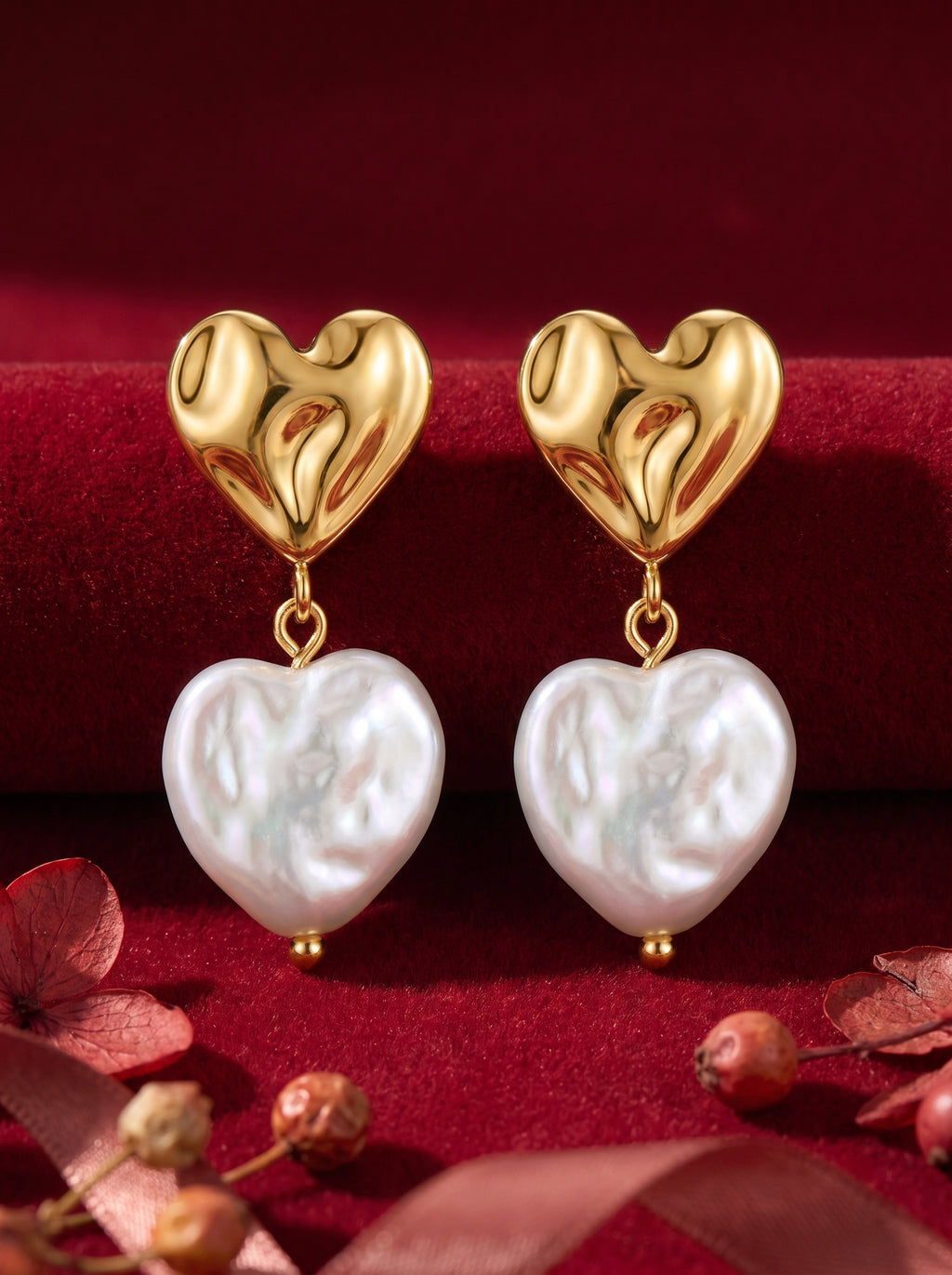 Korean Amour Baroque Pearl Drop Earrings